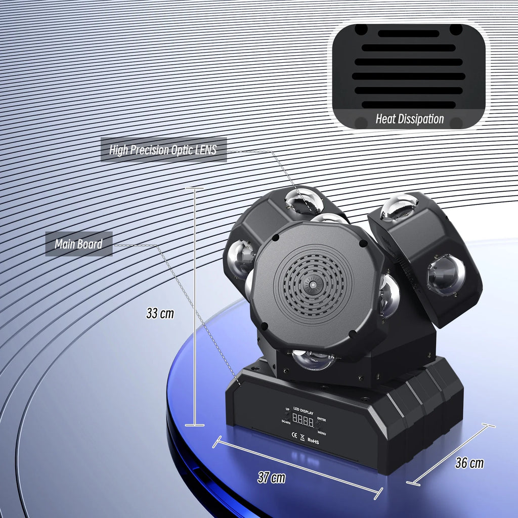 3 Head RGBW DMX512 LED Moving Head Stage Light X774896