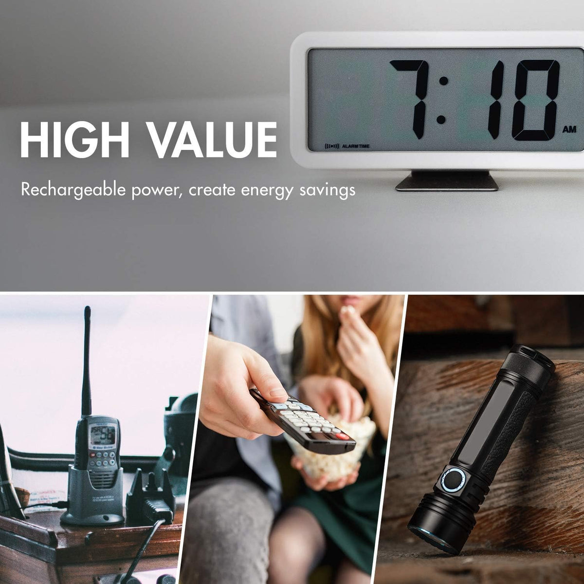 High Capacity NiMH Rechargeable 26-Cell Battery Package: 8AA/8AAA/4C/4D/2 9V S135