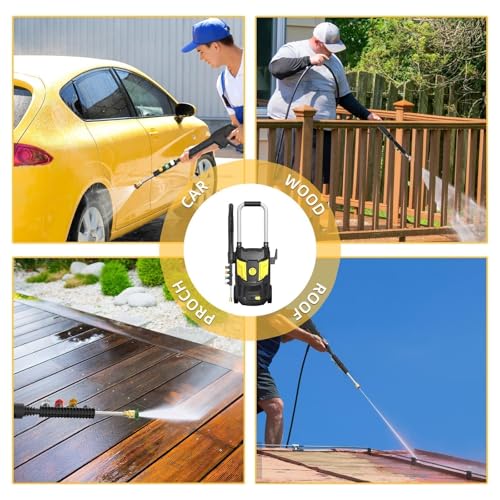 Electric Pressure Washer 4500 PSI 2.8 GPM with 35FT Power Cord 4 Nozzles Soap Cannon Yellow K3471