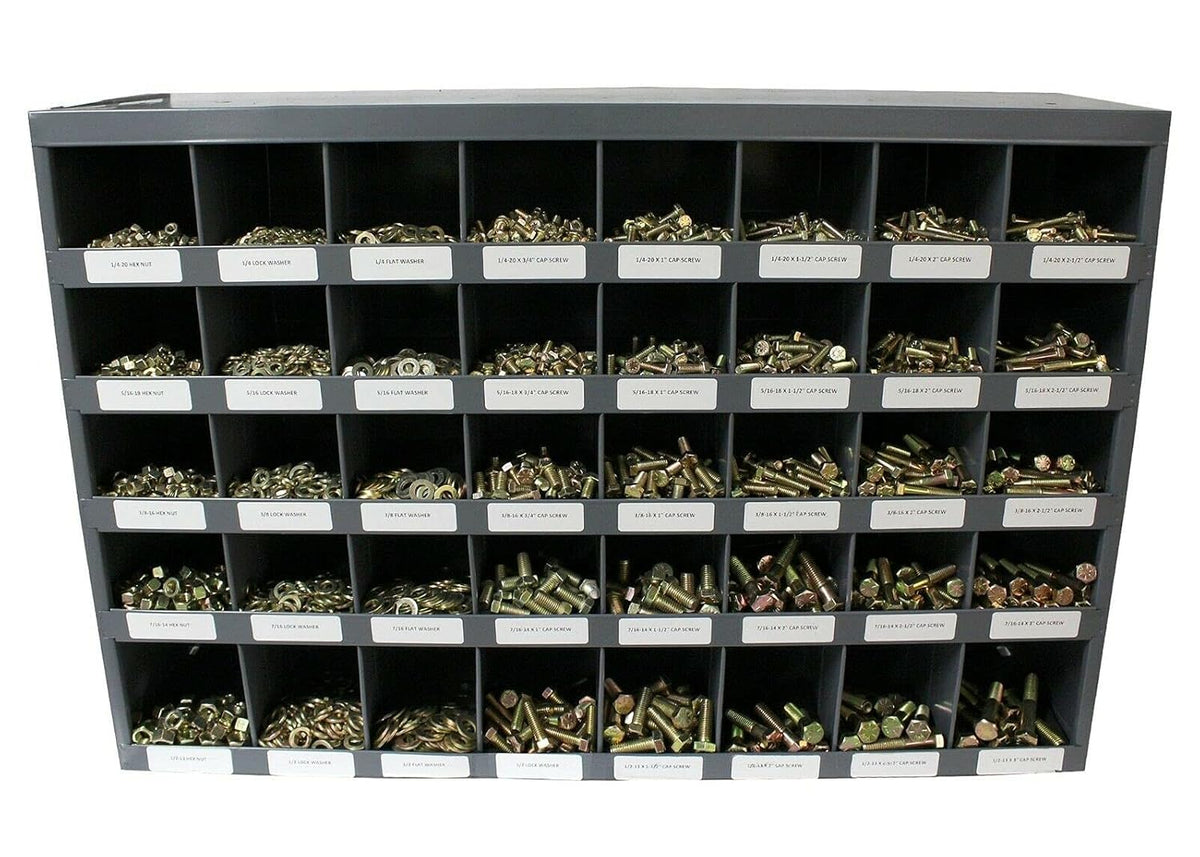 3,765 Piece Grade 8 Coarse Thread Nut Bolt & Washer Assortment Kit Y41217