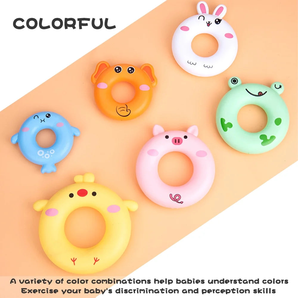 Baby Stacking Rings Toys with 7 Rings Soft Nesting Circle Toy A941
