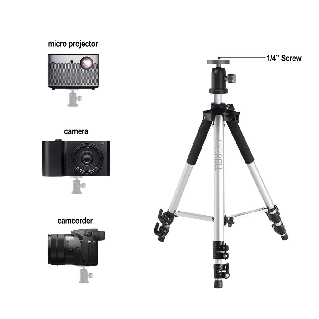 Adjustable Aluminum Tripod Stand with Tray and Carry Bag P401