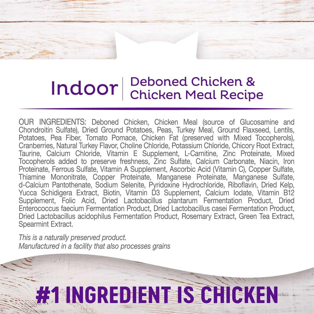 Grain-Free Indoor Deboned Chicken Dry Cat Food W243908