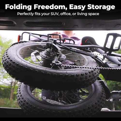 20"X4" Fat Tire Folding Electric Bike with 48V 10.4Ah Removable Battery C47648