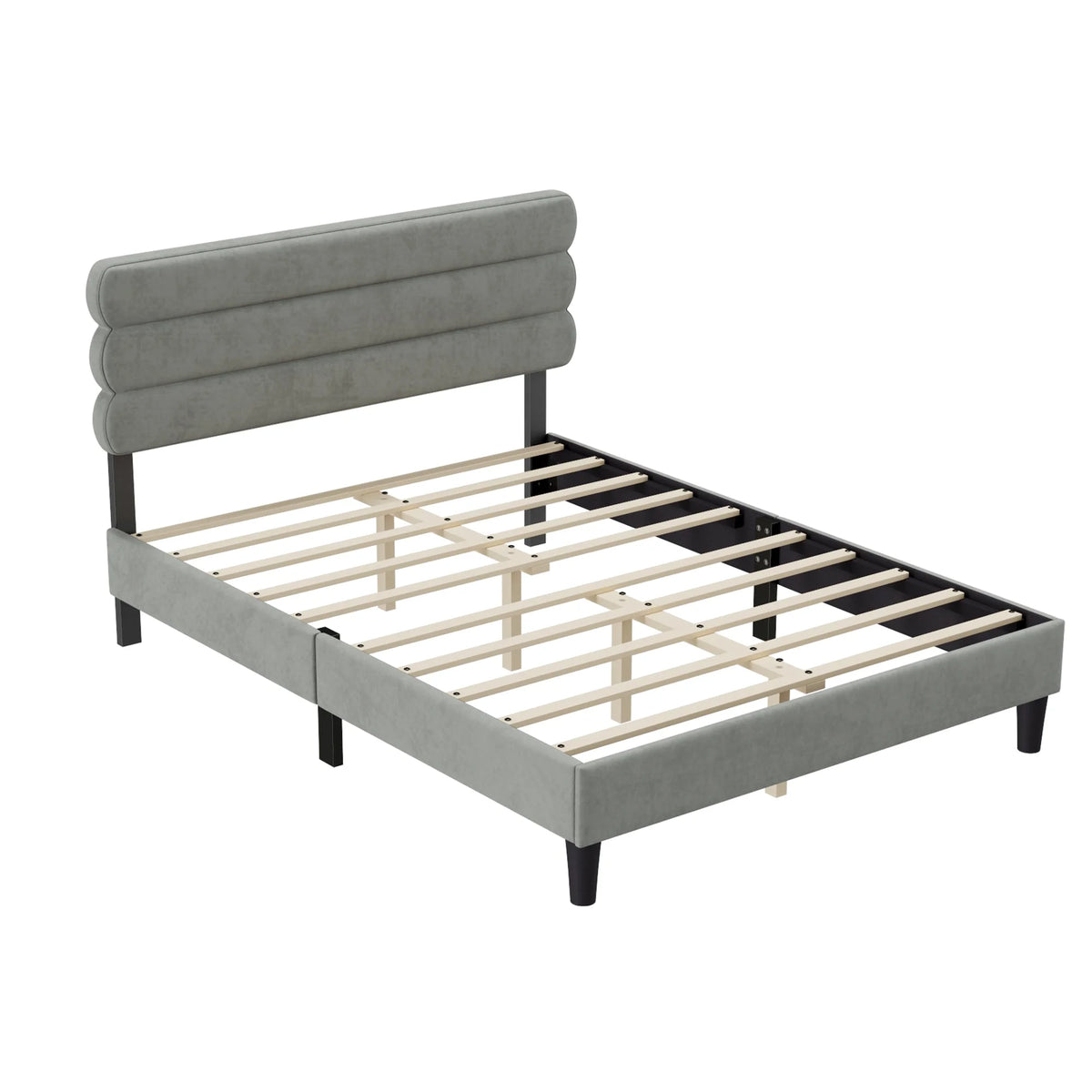 Queen Size Bed Frame Light Gray G54043