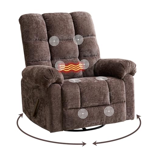 Beige Oversized Power Lift Recliner Chair with Massage and Heat F19124