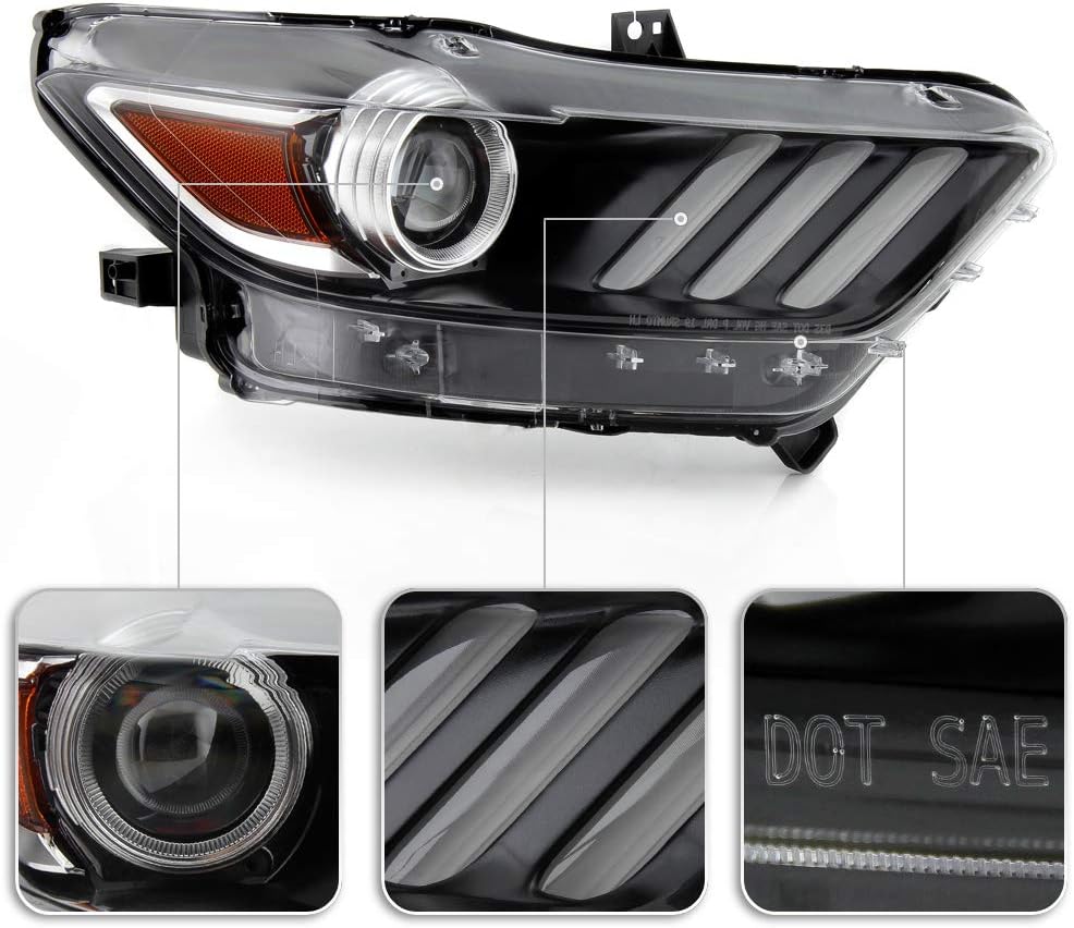 2015-2017 Ford Mustang LED Projector Headlight Assembly Right Passenger Side X162