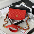 Small Flap Bag Gold Hardware Red Handbag L846