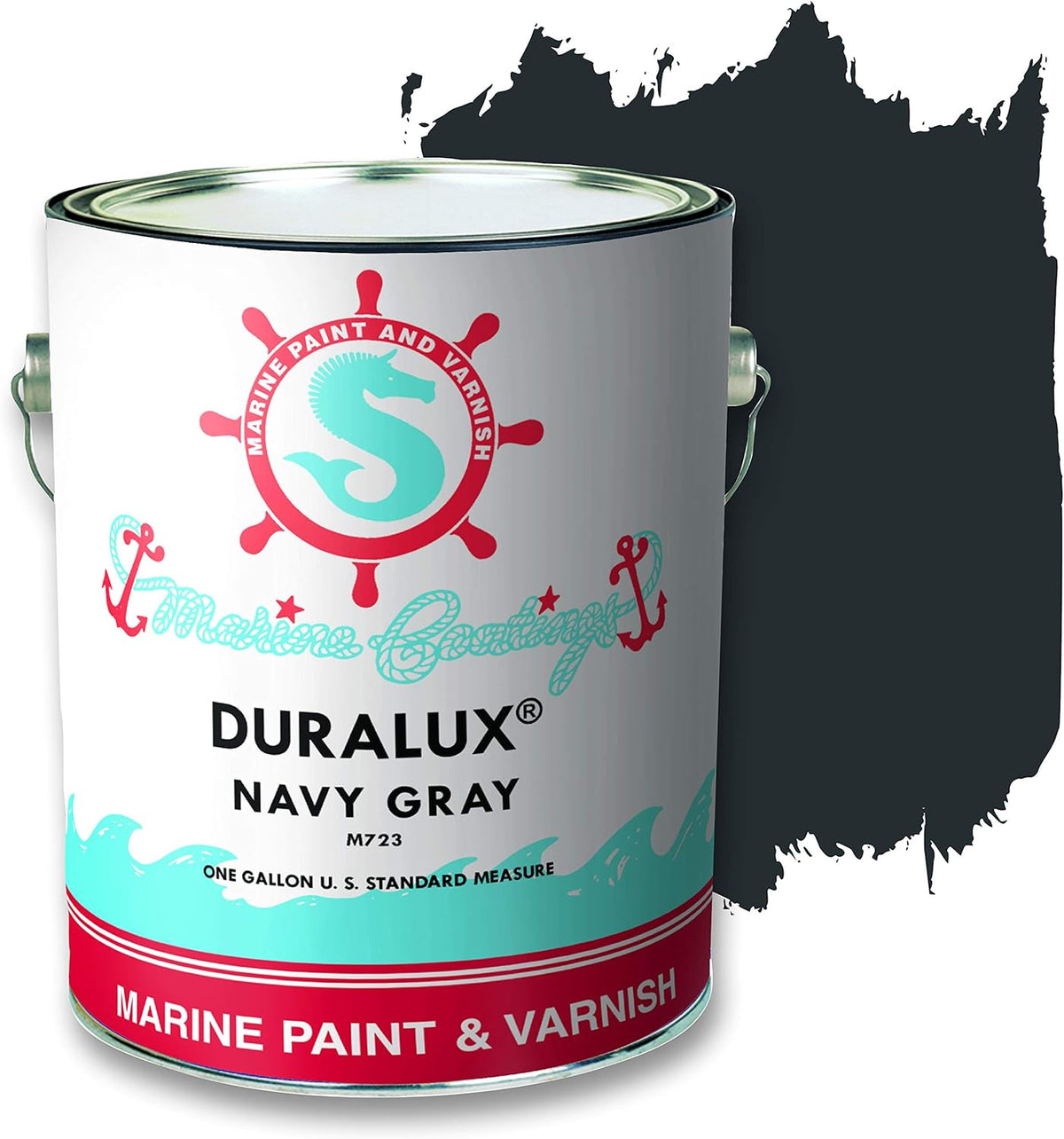 Marine Paint, Signal Red, 1 Gallon Pack of 2 D7375
