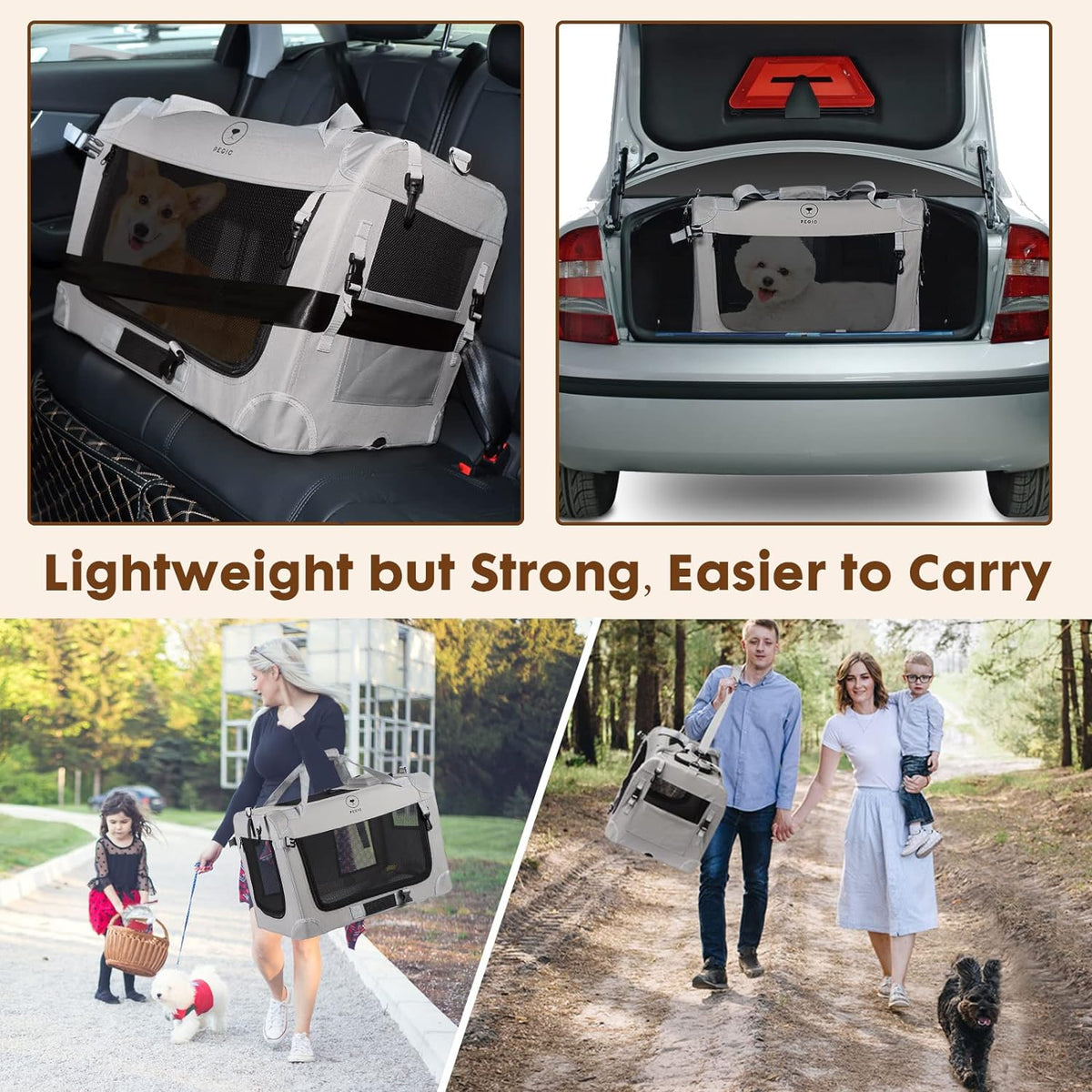 Extra Large Soft Sided Folding Cat Carrier L718