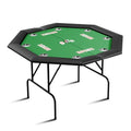 Octagon Poker Table with Metal Legs and 8 Cup Holders X237730