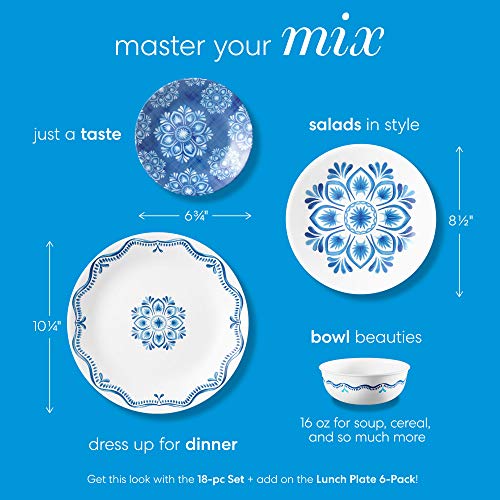 18-Piece Triple Layer Glass Dinnerware Set D248938