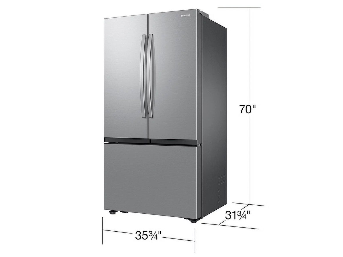 27 cf French Door Refrigerator Counter Depth Dual Ice Maker Stainless Steel N26502