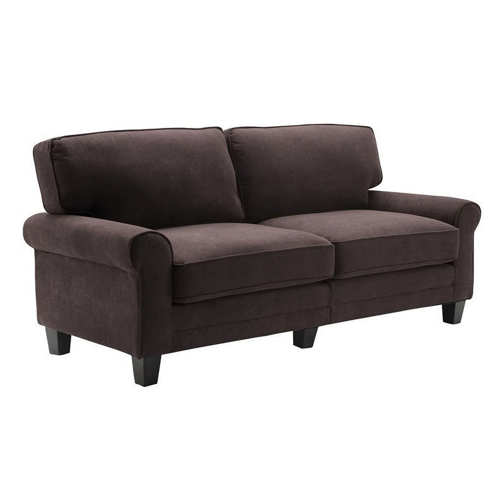 Dark Brown Polyester Fabric Sofa Set I131707