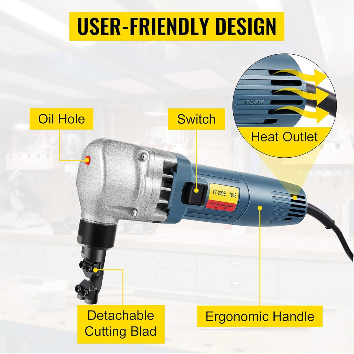 380W Electric Metal Nibbler Cutter with Storage Case K70146