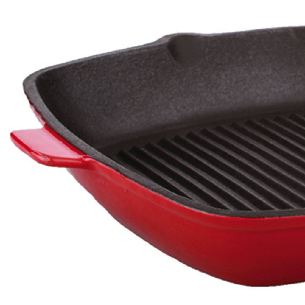 Red Cast Iron Grill Pan T439680