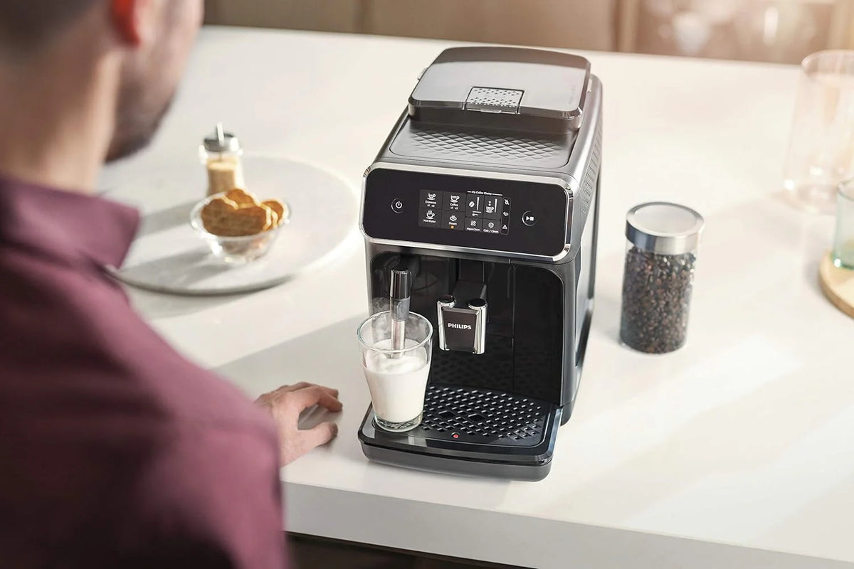 Black Fully Automatic Espresso Machine with Milk Frother N1310