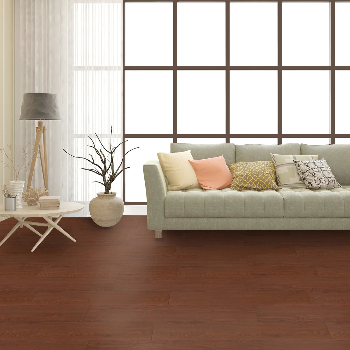 Peel & Stick Vinyl Floor Planks 10 Planks/15 Sq. Ft. Walnut J942