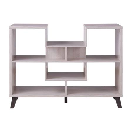 White Oak 6-Shelf Display Console Table I1944