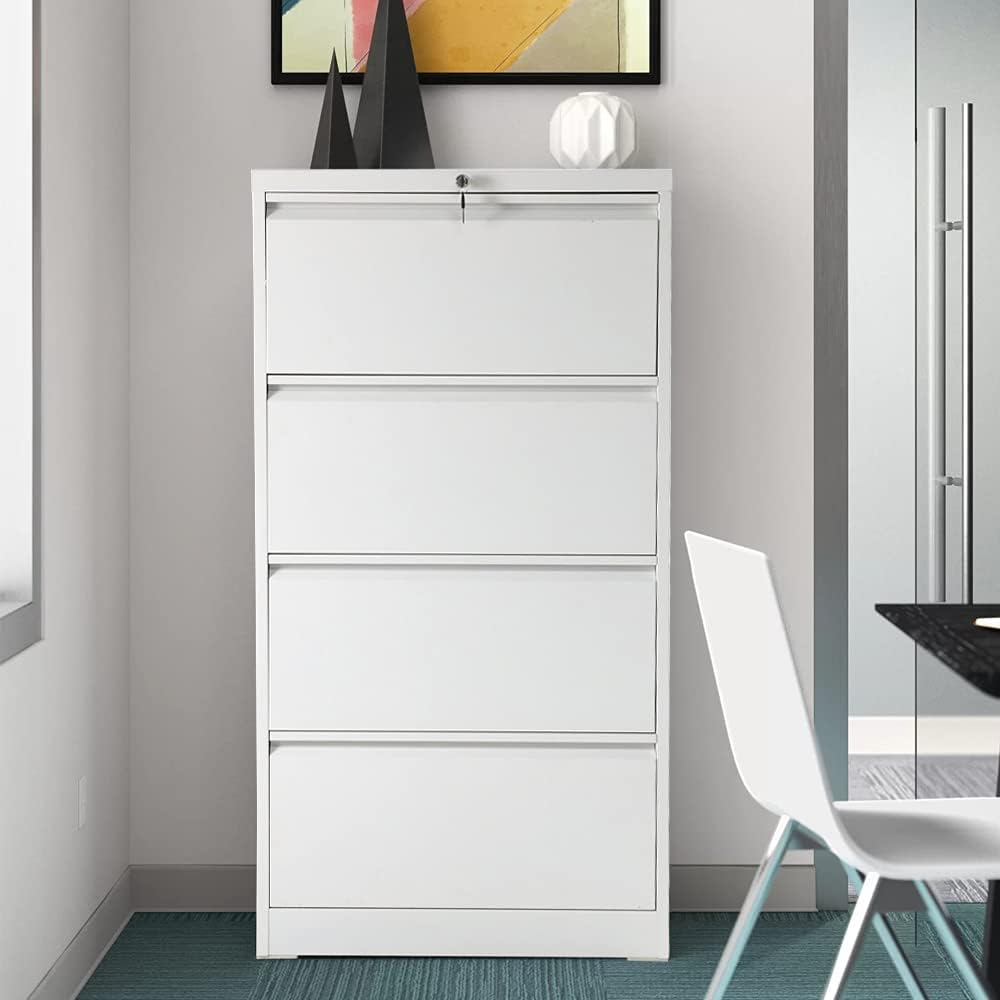 Black Metal 3 Drawer Rolling File Cabinet L814649