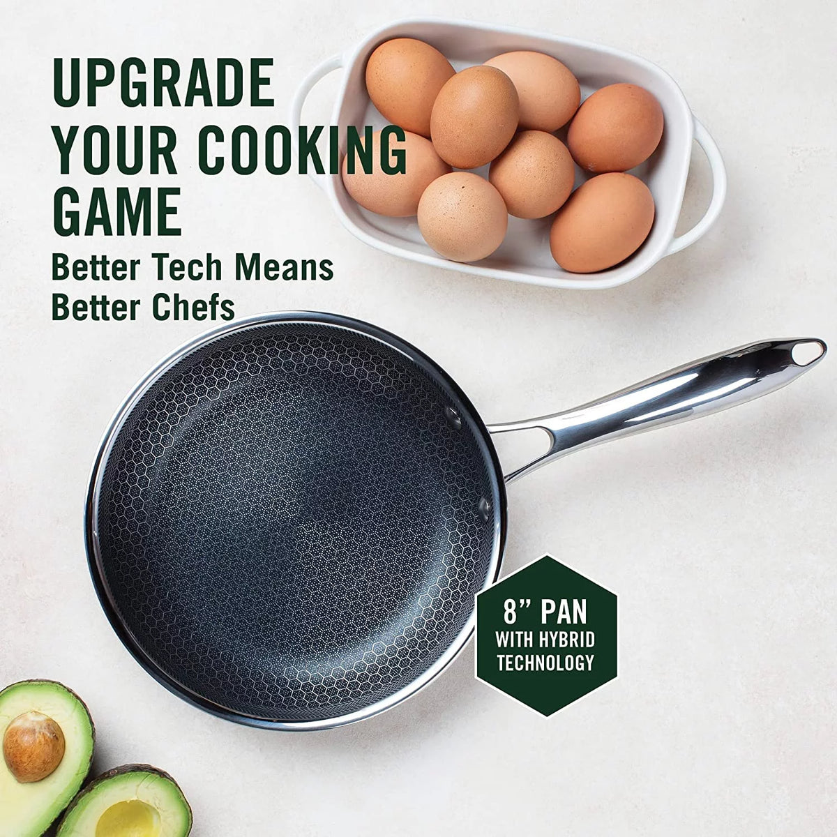8 inch Hybrid Stainless Steel Nonstick Frying Pan D71061