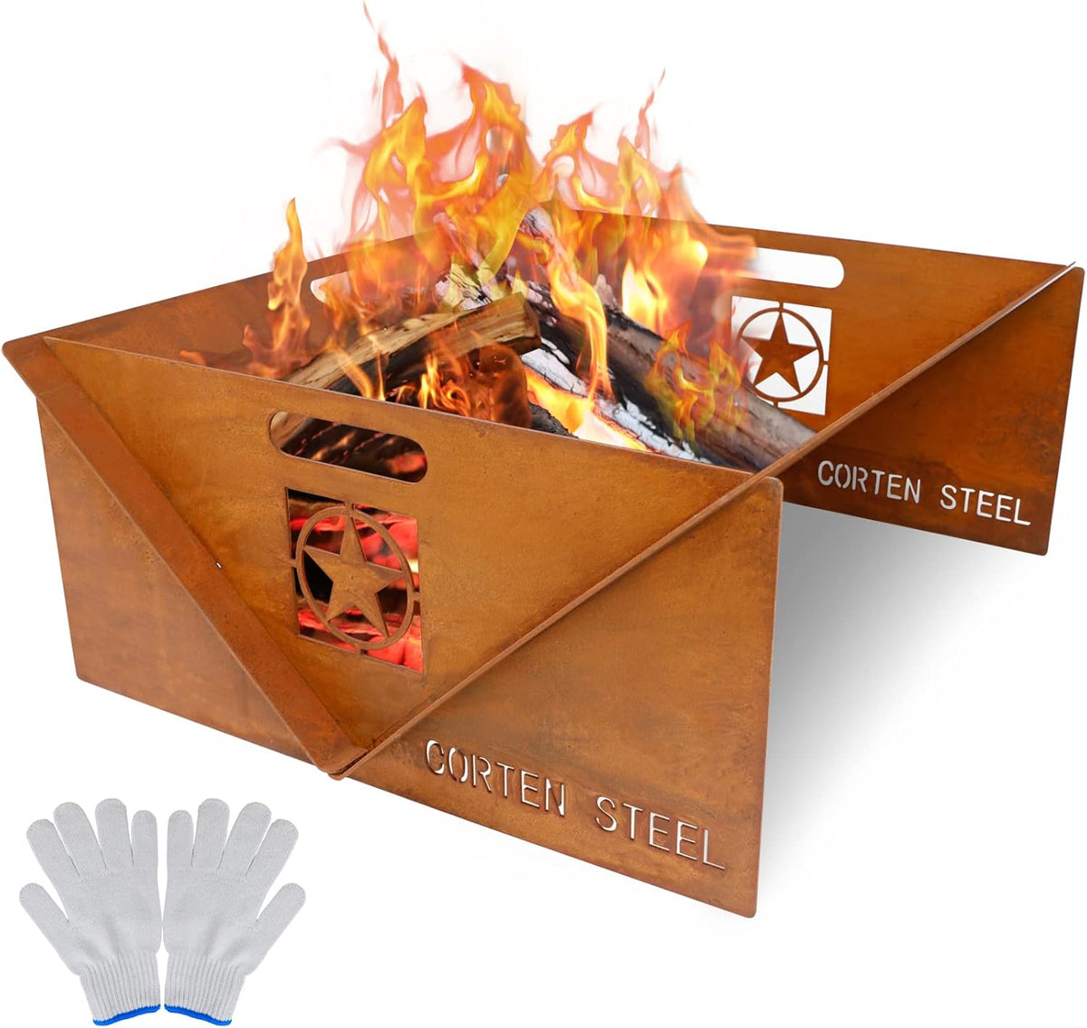 Corten Steel Wood Burning Fire Pit S1911