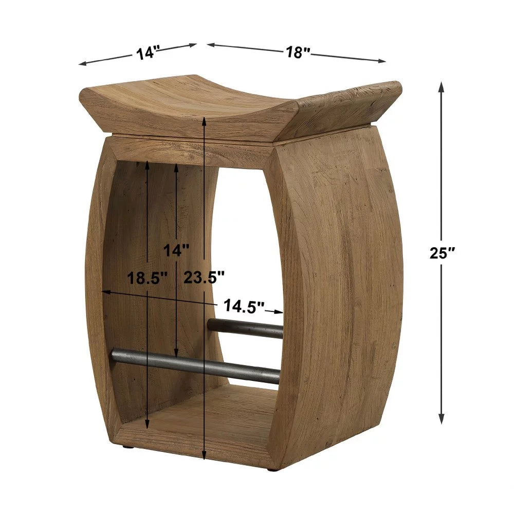 25 inch Modern Wood Counter Stool E1185