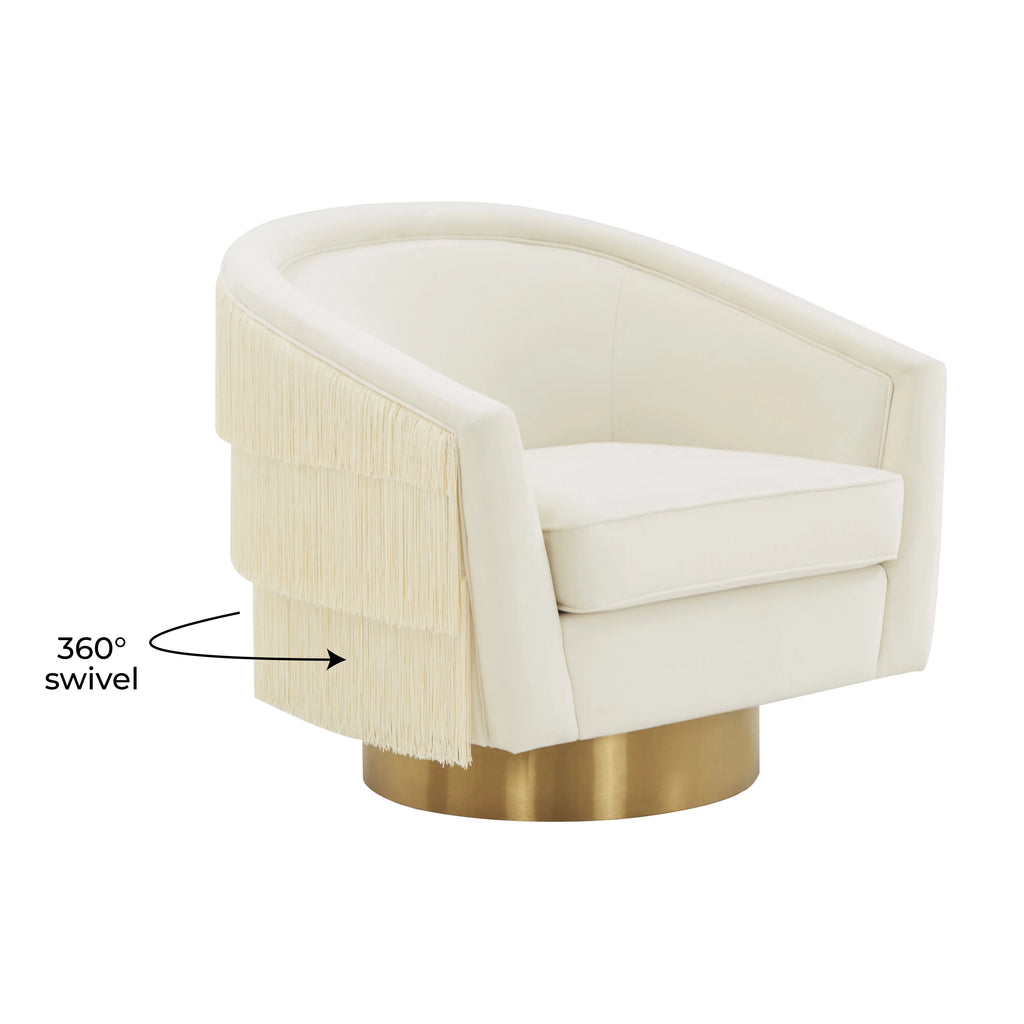 Cream Swivel Chair V11760