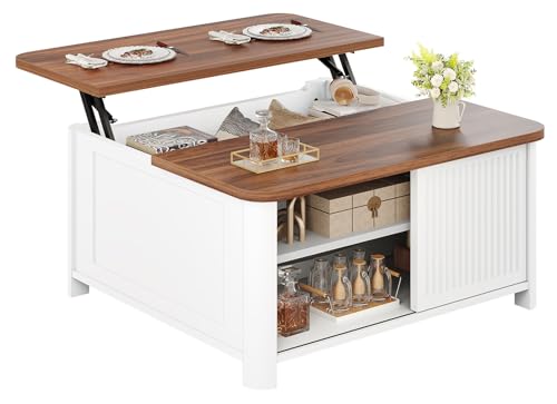 White Lift Top Coffee Table with Storage H657