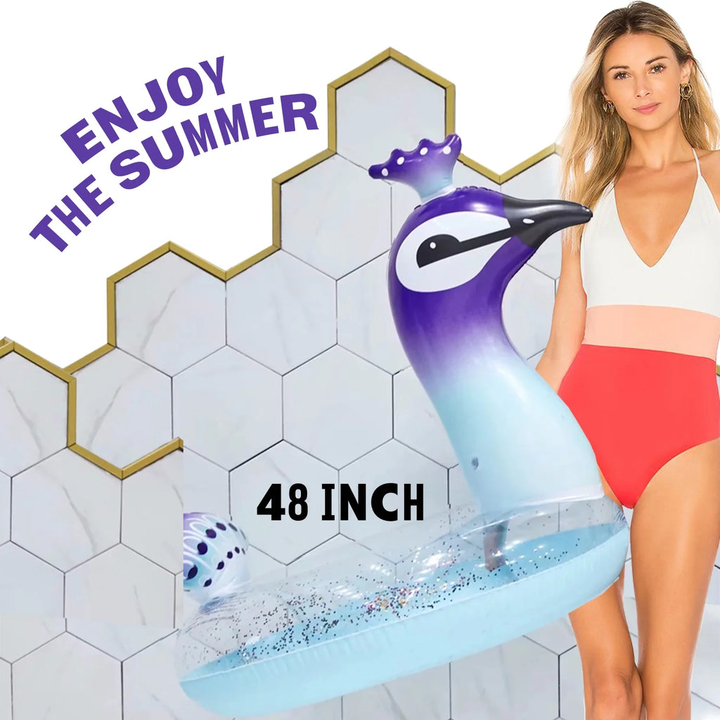 48" Giant Inflatable Peacock Pool Floatie P1447