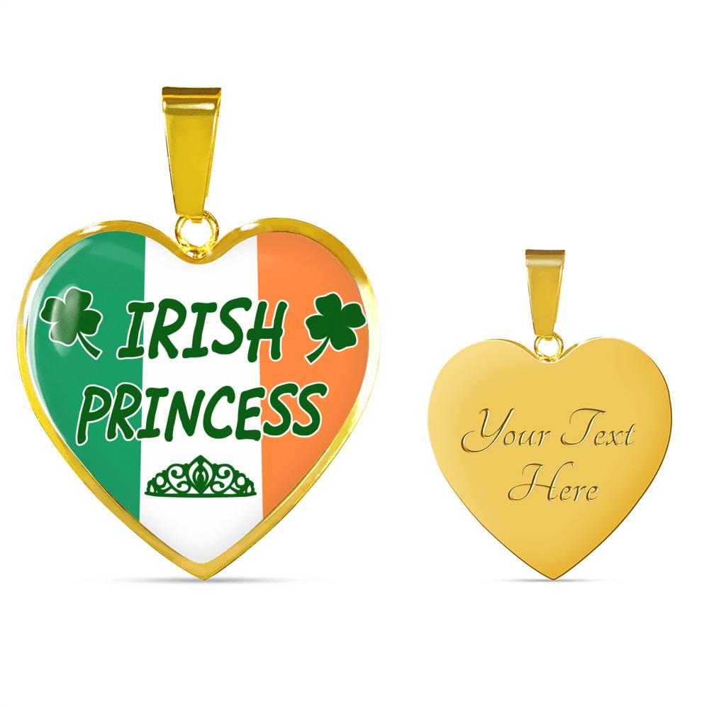 Stainless Steel or 18k Gold Heart Pendant Necklace D6288