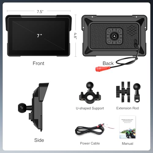 7 Inch Waterproof Touchscreen Portable CarPlay U2102