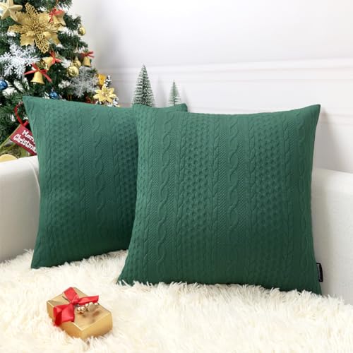 Pack of 2 Super Soft Patterned Red Cushion Covers 18 x 18 inch T52794