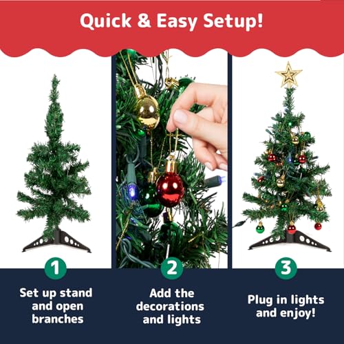 23-Inch Mini Christmas Tree with Lights K1351
