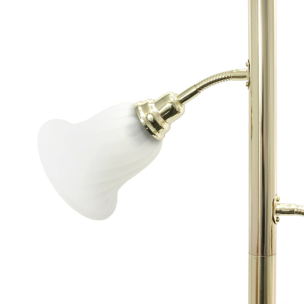 3 Light Floor Lamp with Scalloped Glass Shades B576