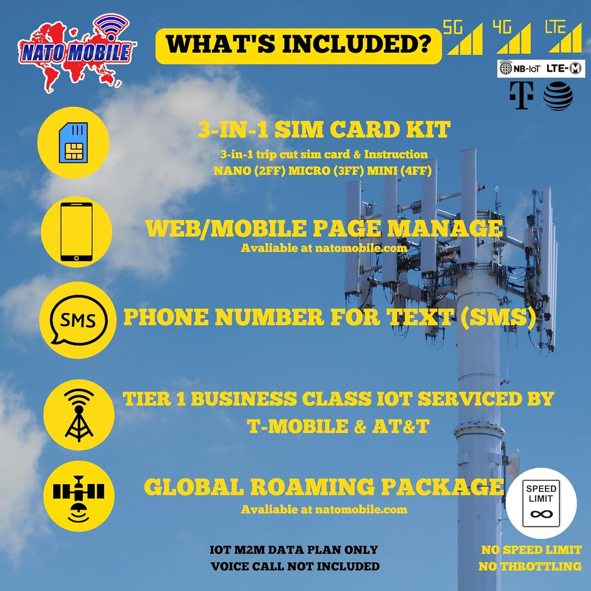 5GB 180-Day 4G LTE Prepaid SIM Card Pack of 2 G658766