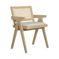 Whitewashed Armchair with Seat Pad S907295