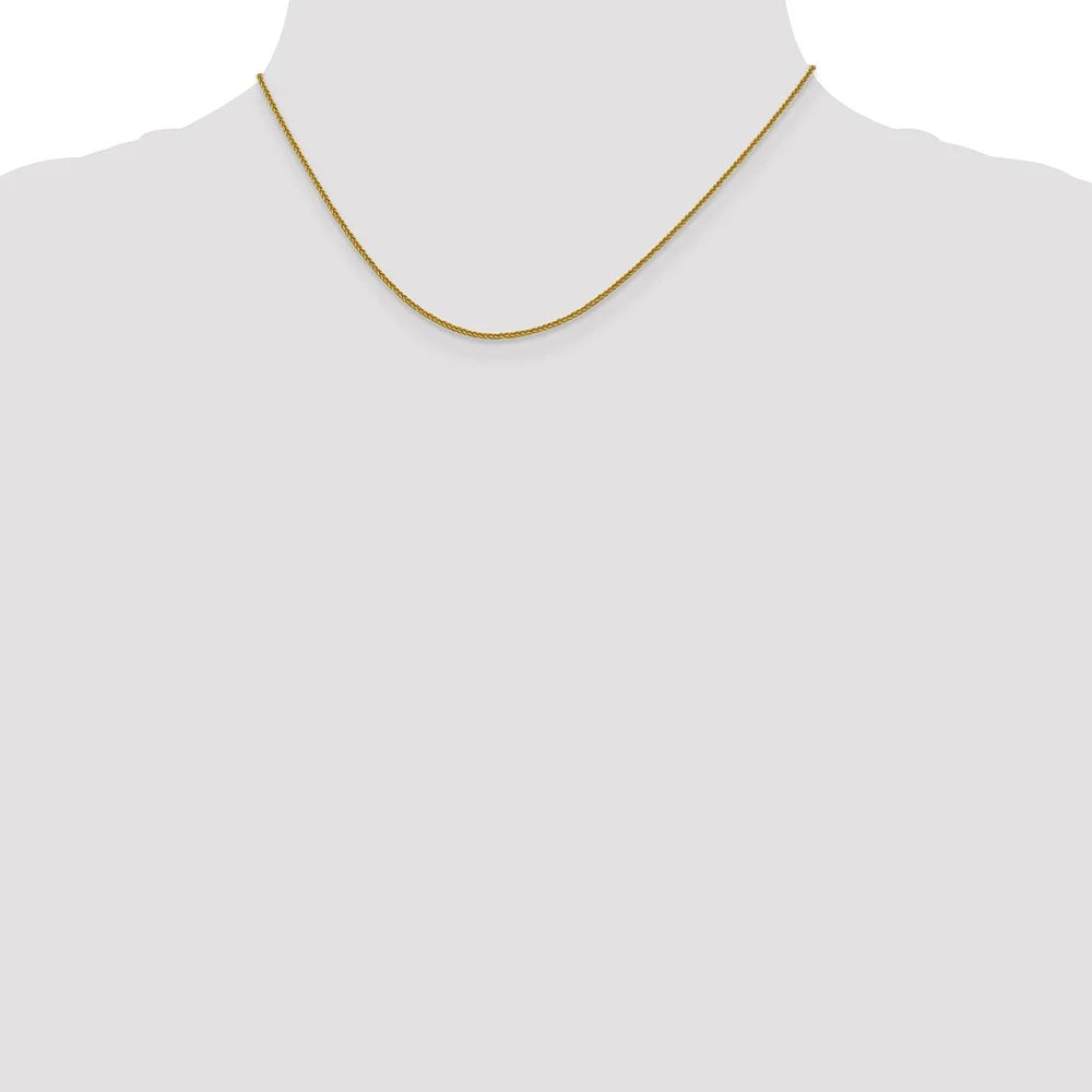 14kt Yellow Gold 16 inch Diamond Cut Wheat Chain O1849