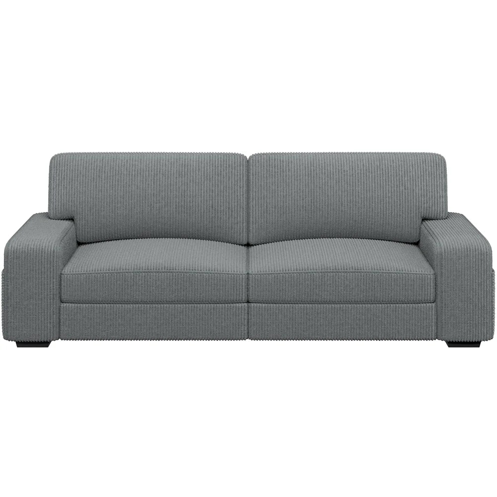 83.5'' W 2-Seater Corduroy Fabric Sofa Couch with USB Charging Ports, Ivory T301381