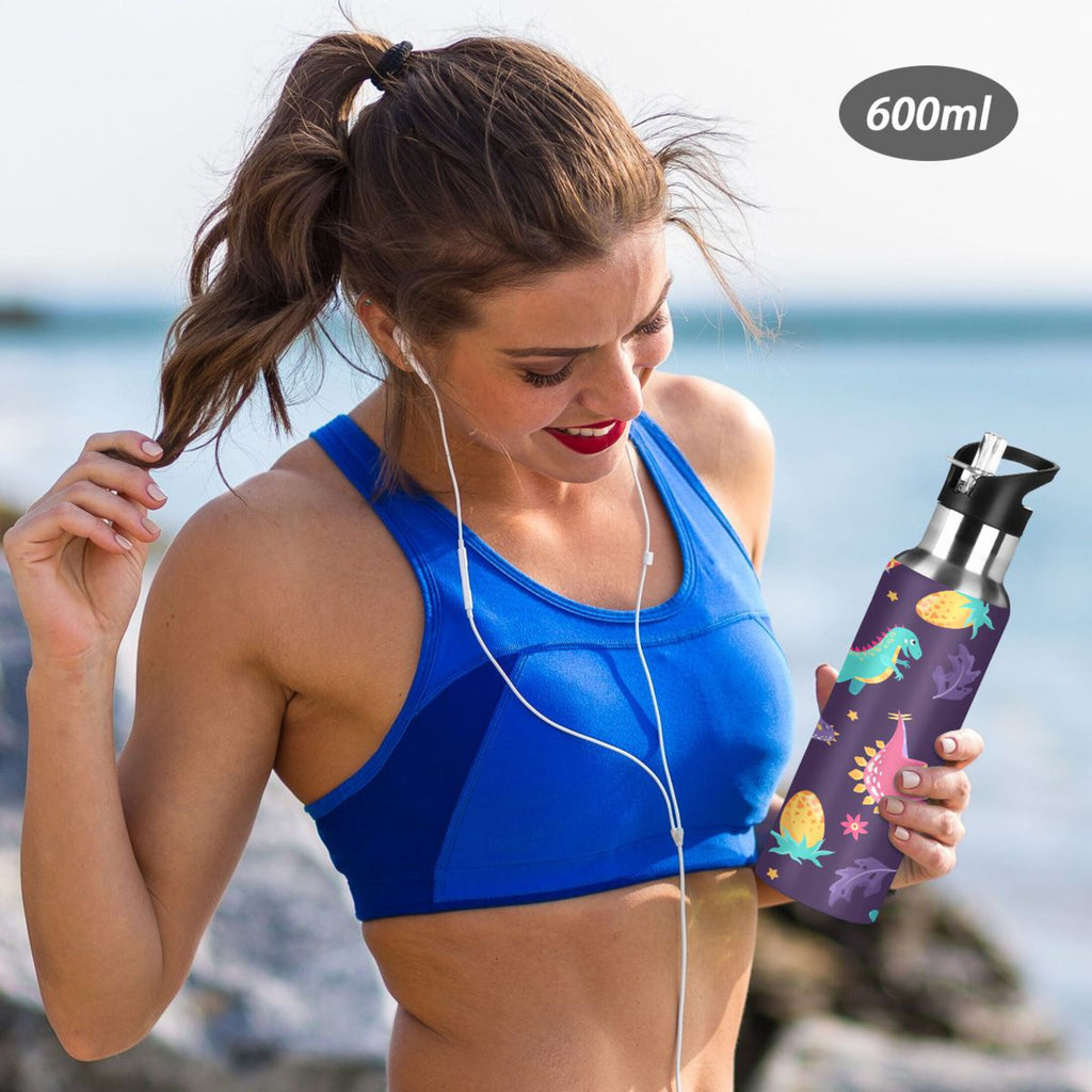Stainless Steel Insulated Water Bottle with Straw Lid T796