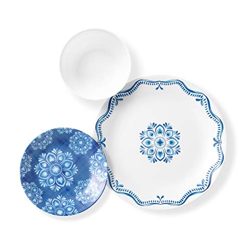 18-Piece Triple Layer Glass Dinnerware Set D248938
