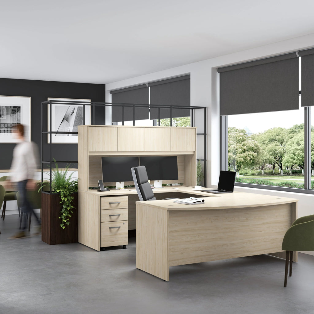 72W x 30D Office Desk in Natural Elm Engineered Wood G71651