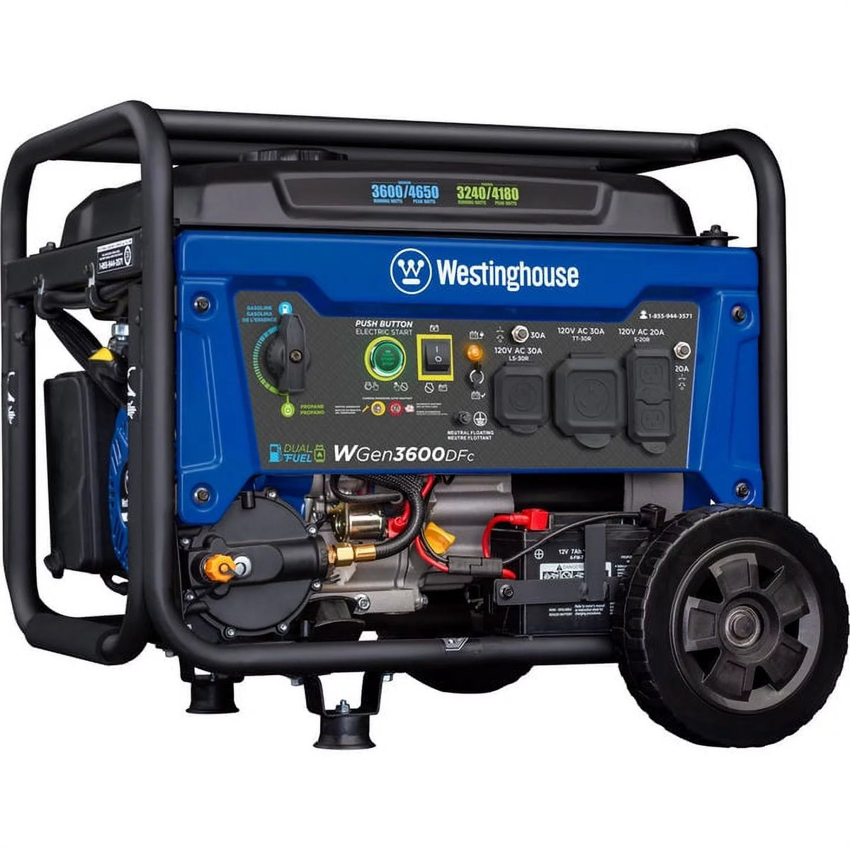 4650 Peak Watt Dual Fuel Portable Generator R612627