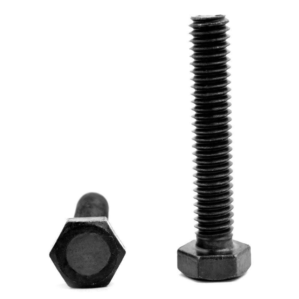 M8 x 1.25 x 40 mm Coarse Thread Hex Cap Screw Alloy Steel Black Oxide Pk 100 V84336