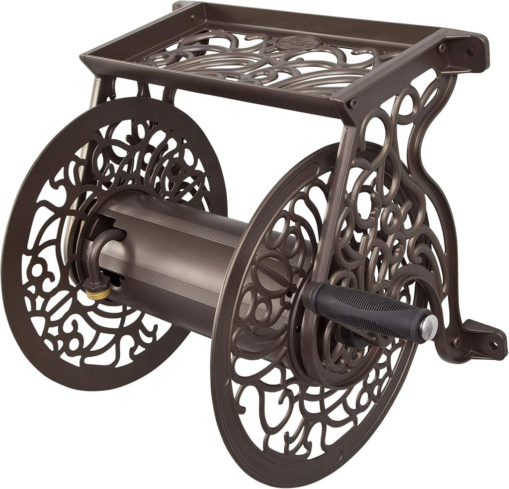 Cast Aluminum Wall Mount Garden Hose Reel X493874