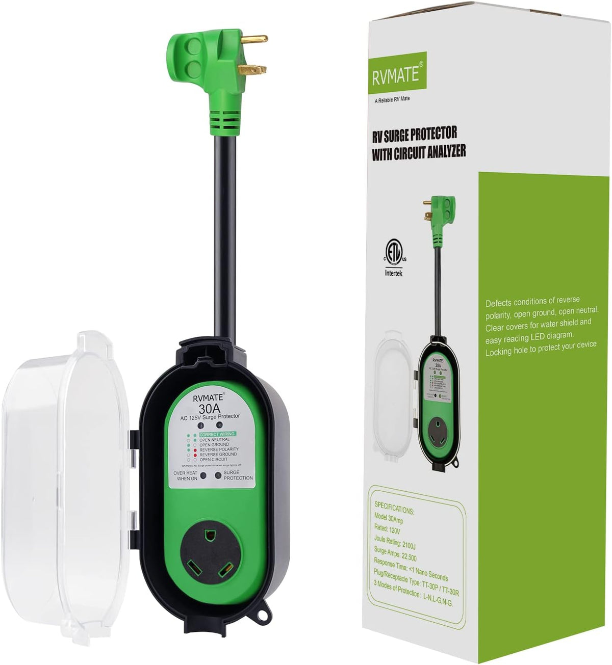30Amp RV Surge Protector with Waterproof Cover R27787