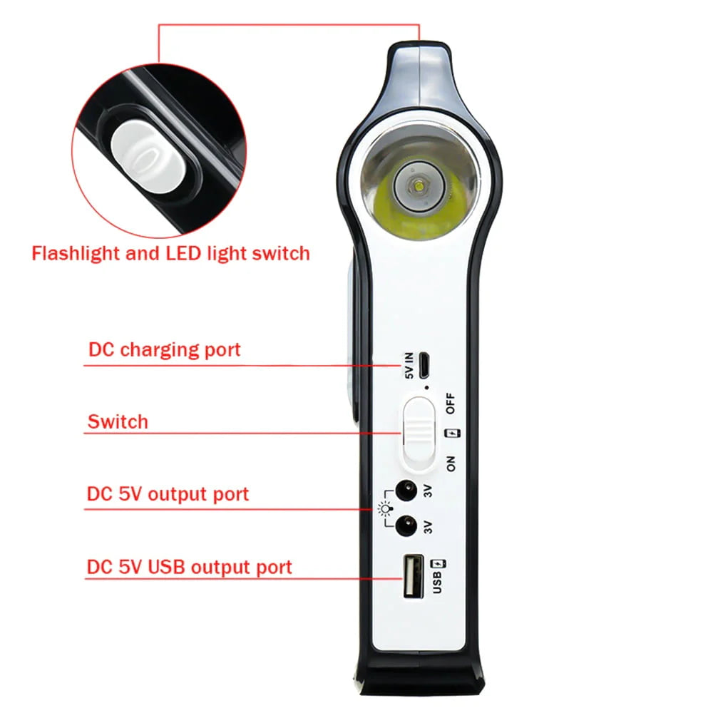 Portable Solar Power Station with Flashlights B47232
