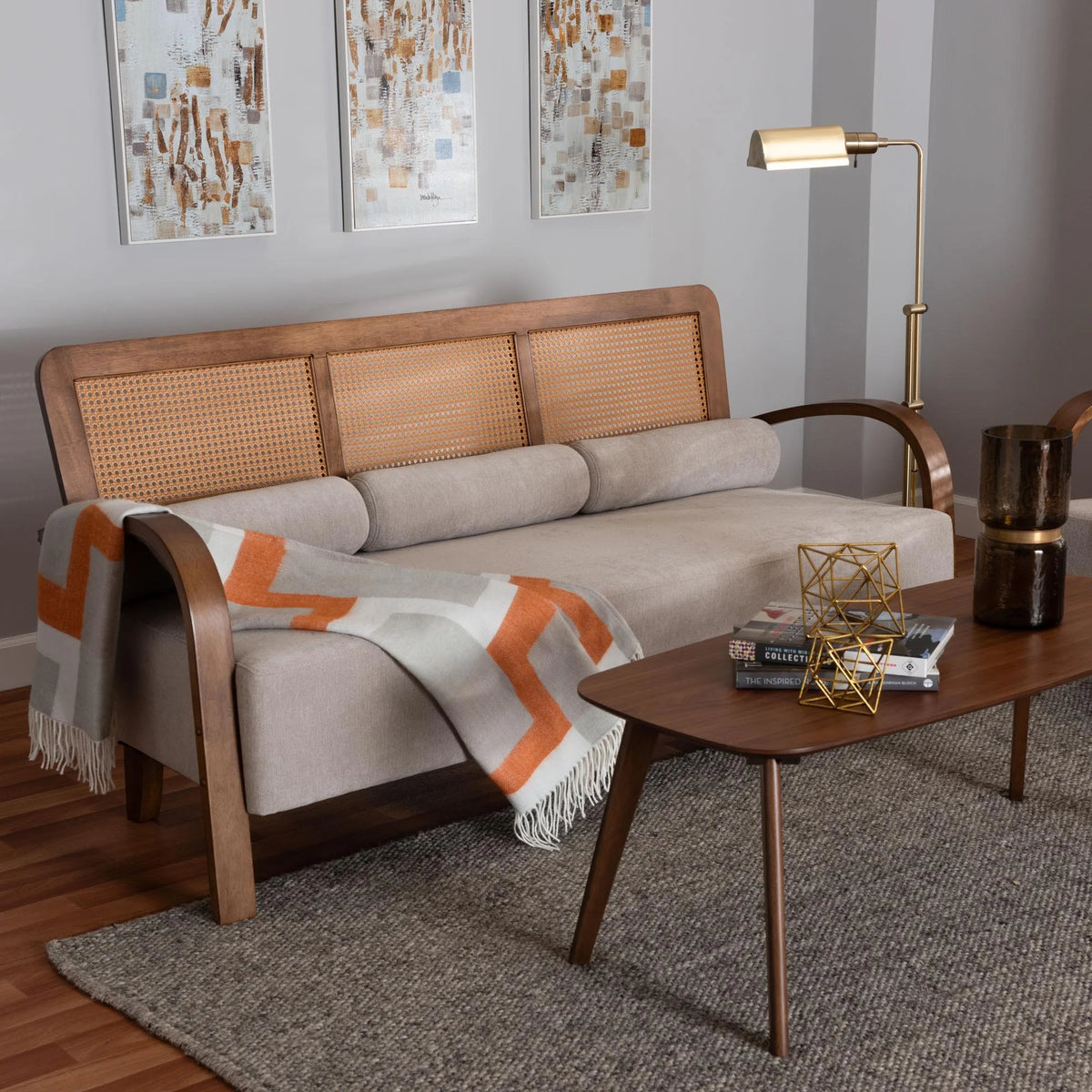 Walnut Brown Sofa S8408