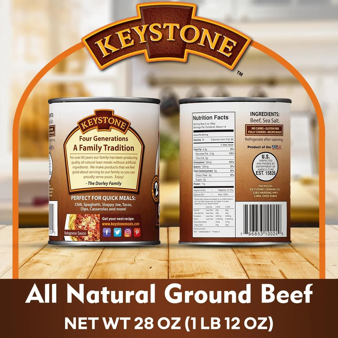 All Natural Ground 28 Ounce Canned Meat Family Pack Of 3 B335