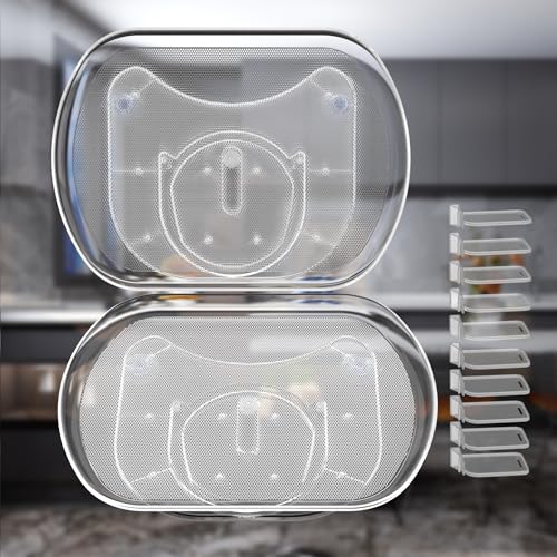 16.2"x11.8" Clear Rotating Tray with 5 Divider S15943